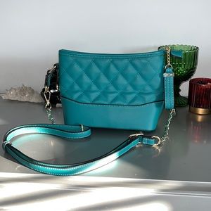 Teal Crossbody Quilted Bag